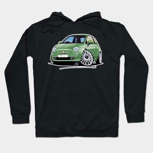 Fiat 500 Green Hoodie by y30man5